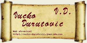 Vučko Durutović vizit kartica